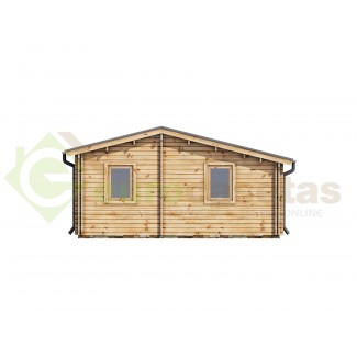 Casa de madera  "DANI  6X8 , 48 m2" en doble pared- 44-50-44 mm