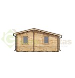 Casa de madera  "DANI  6X8 , 48 m2" en doble pared- 44-50-44 mm