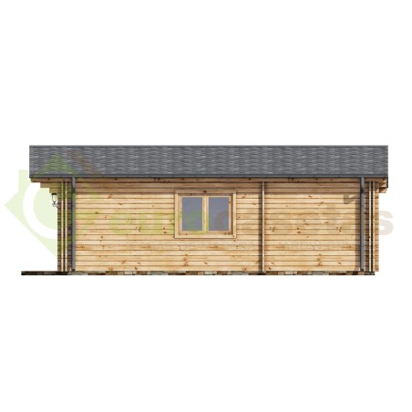 Casa de madera  "DANI  6X8 , 48 m2" en doble pared- 44-50-44 mm