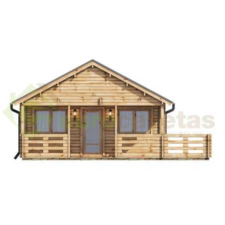 Casa de madera "ASTI TWINSKIN , 64 m2" en doble pared - 44-50-44 mm