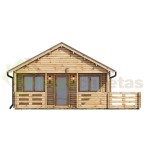 Casa de madera  "ASTI TWINSKIN , 64 m2" en doble pared - 44-50-44  mm