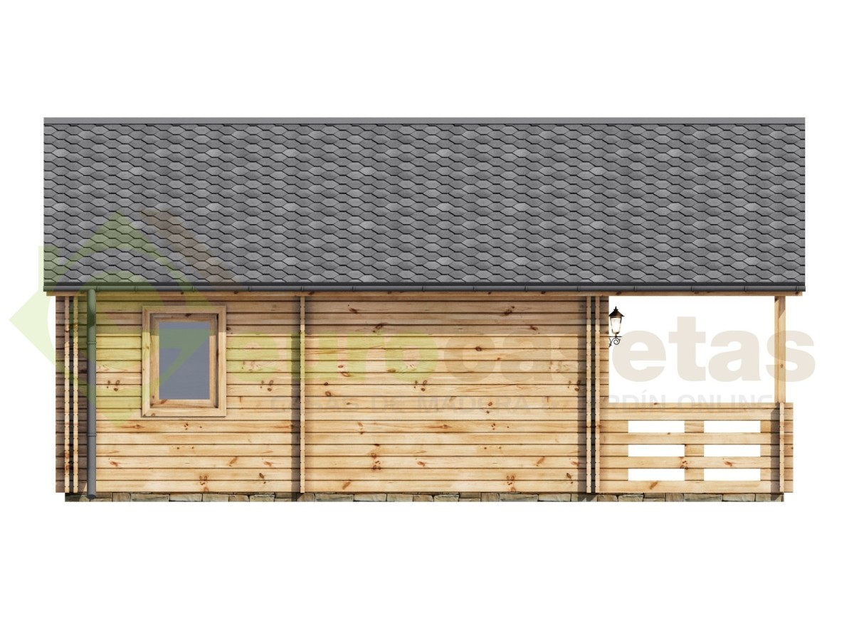 Casa de madera  "ASTI TWINSKIN , 64 m2" en doble pared - 44-50-44  mm