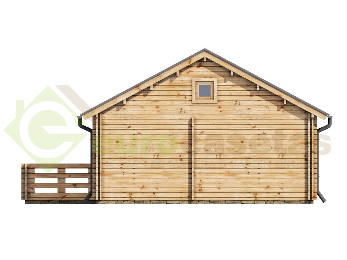 Casa de madera  "ASTI TWINSKIN , 64 m2" en doble pared - 44-50-44  mm