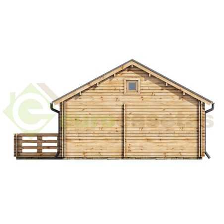 Casa de madera "ASTI TWINSKIN , 64 m2" en doble pared - 44-50-44 mm