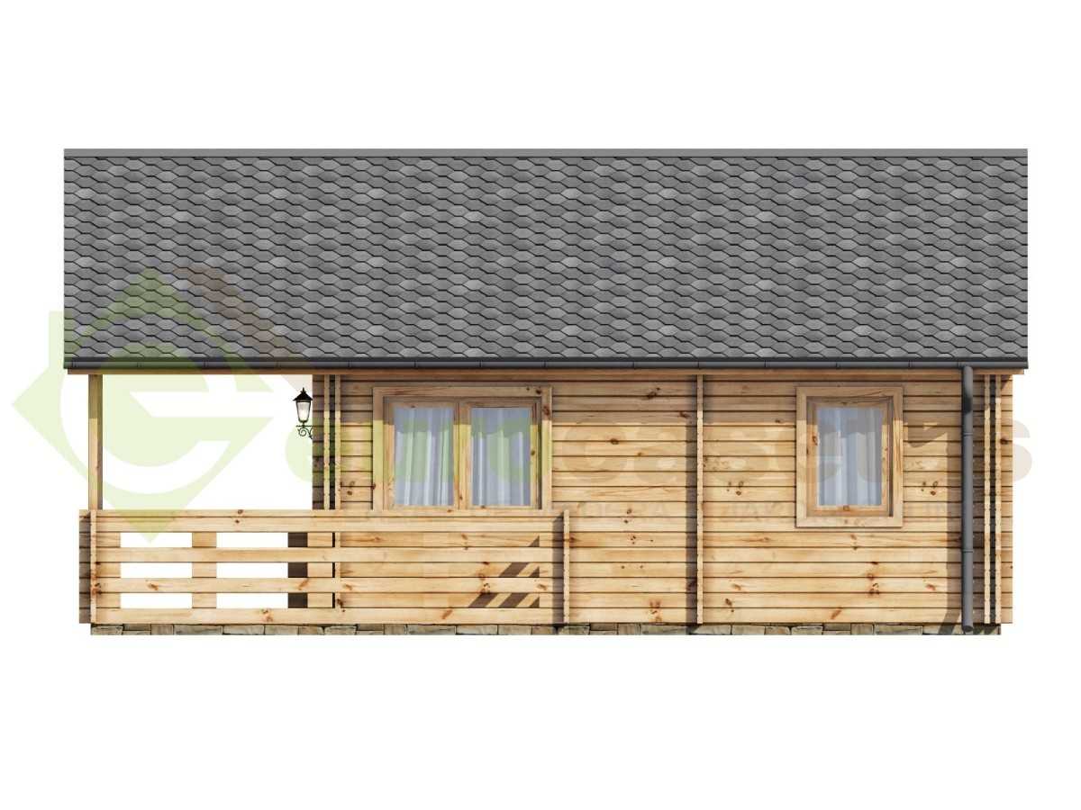 Casa de madera "ASTI TWINSKIN , 64 m2" en doble pared - 44-50-44 mm