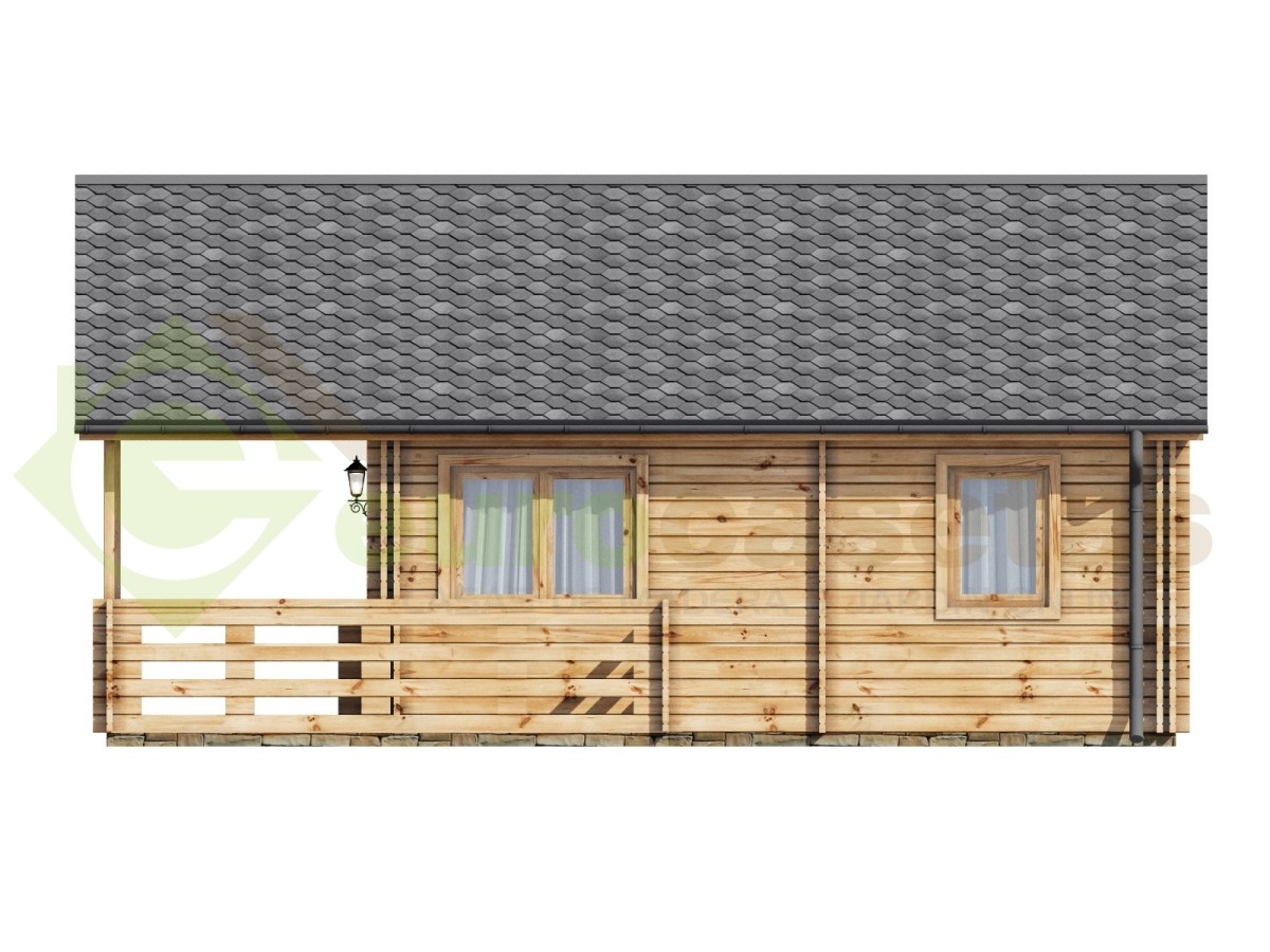 Casa de madera  "ASTI TWINSKIN , 64 m2" en doble pared - 44-50-44  mm