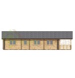 Casa de madera   "AINSA TWINSKIN , 96 m2 + 20 m2 terraza " en doble pared - 44 - 50 - 44mm