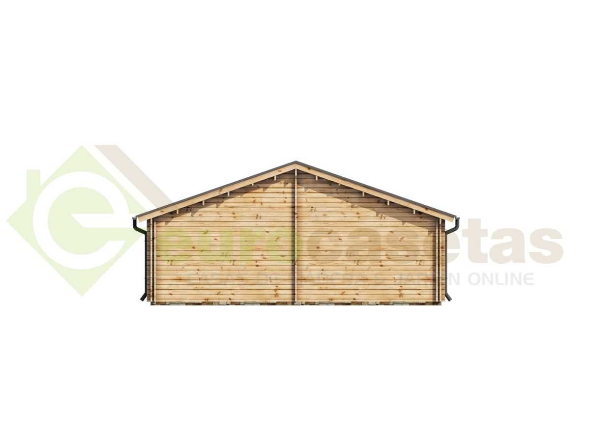 Casa de madera   "AINSA TWINSKIN , 96 m2 + 20 m2 terraza " en doble pared - 44 - 50 - 44mm