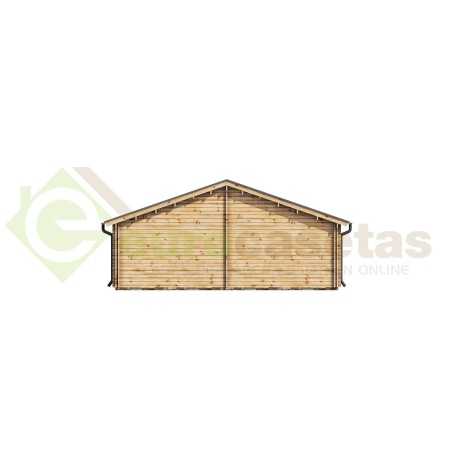Casa de madera "AINSA TWINSKIN , 96 m2 + 20 m2 terraza " en doble pared - 44 - 50 - 44mm