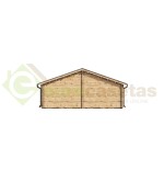 Casa de madera "AINSA TWINSKIN , 96 m2 + 20 m2 terraza " en doble pared - 44 - 50 - 44mm