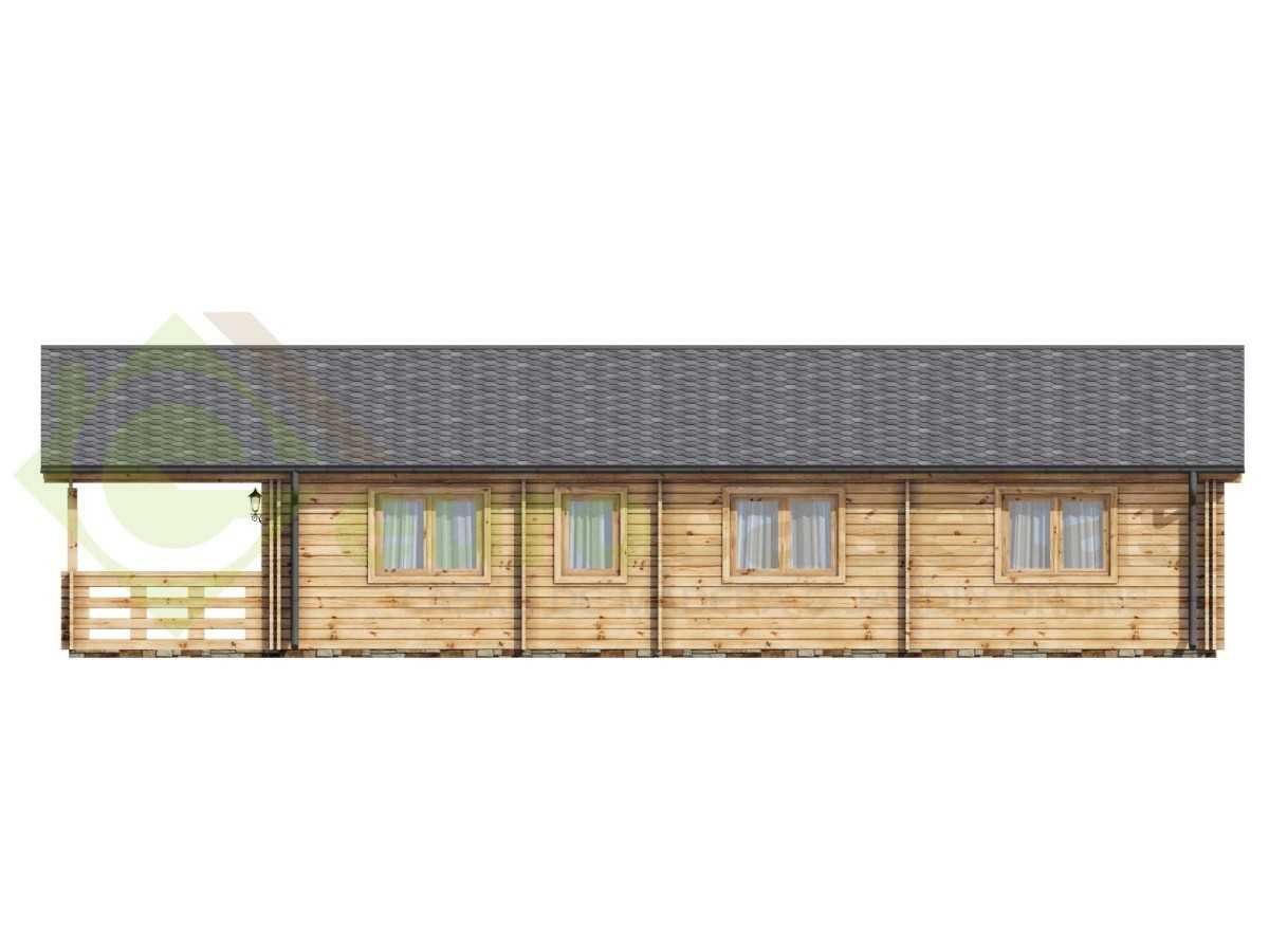 Casa de madera   "AINSA TWINSKIN , 96 m2 + 20 m2 terraza " en doble pared - 44 - 50 - 44mm