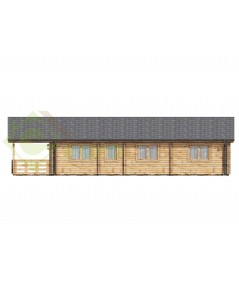 Casa de madera   "AINSA TWINSKIN , 96 m2 + 20 m2 terraza " en doble pared - 44 - 50 - 44mm