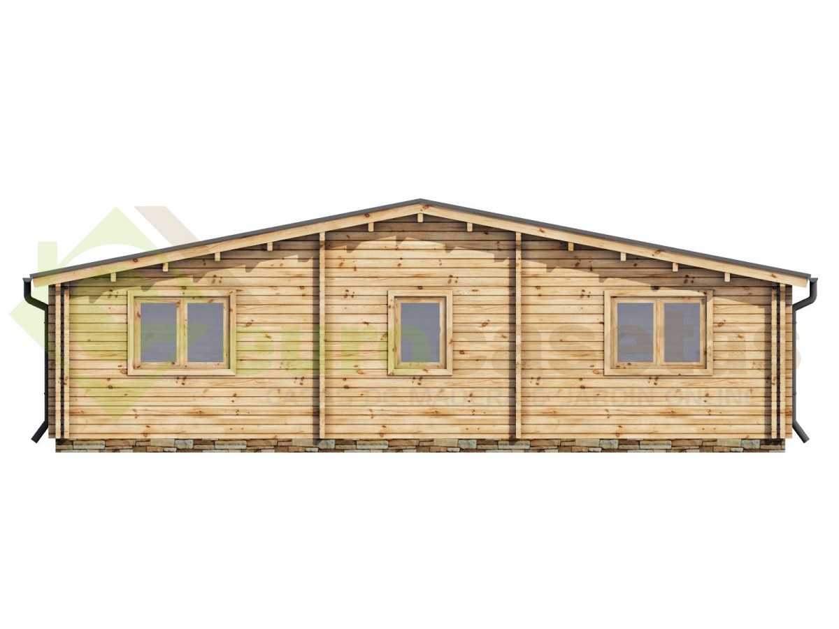 Casa de madera   "JENNIFER TWINSKIN , 87 m2" en doble pared - 44 -50-44 mm