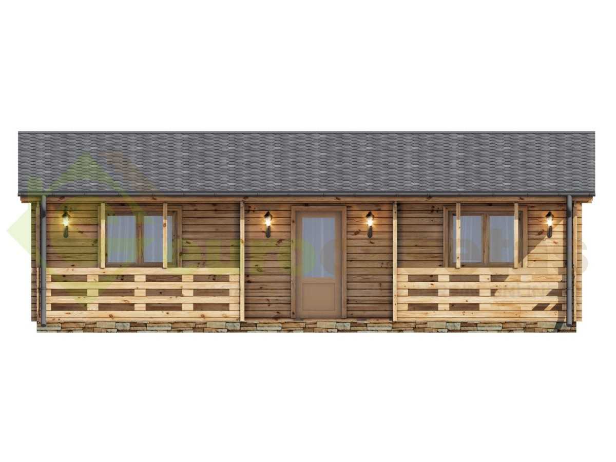 Casa de madera  "MAGDA  TWINSKIN, 74 m2 " en doble pared 44-50-44
