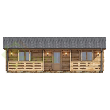 Casa de madera  "MAGDA  TWINSKIN, 74 m2 " en doble pared 44-50-44