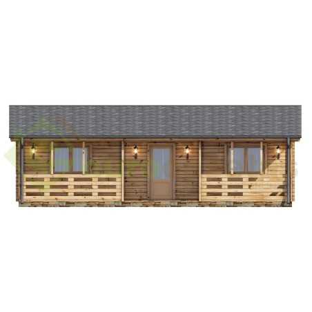 Casa de madera "MAGDA TWINSKIN, 74 m2 " en doble pared 44-50-44