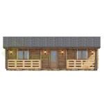 Casa de madera  "MAGDA  TWINSKIN, 74 m2 " en doble pared 44-50-44