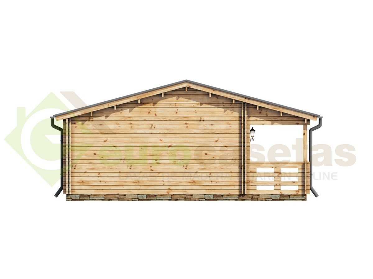Casa de madera  "MAGDA  TWINSKIN, 74 m2 " en doble pared 44-50-44