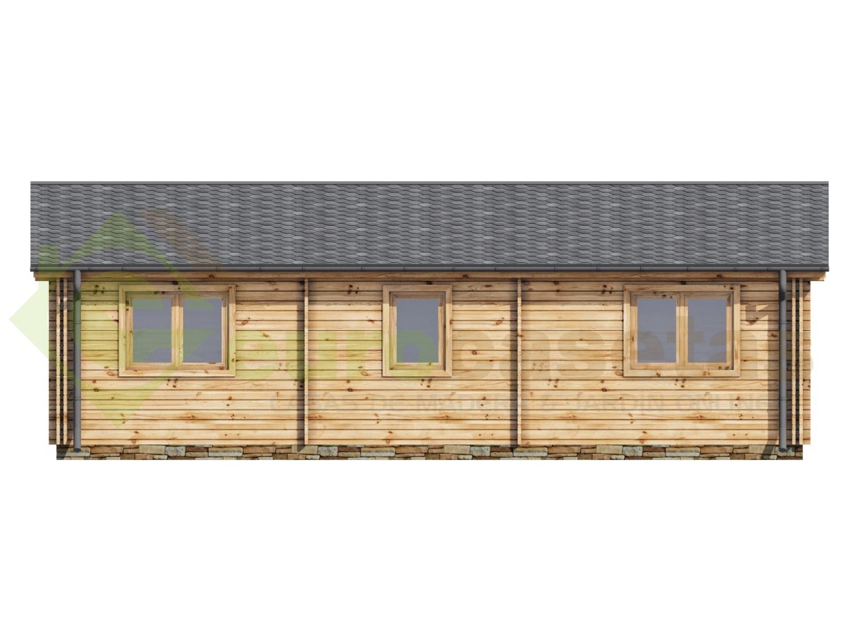Casa de madera  "MAGDA  TWINSKIN, 74 m2 " en doble pared 44-50-44