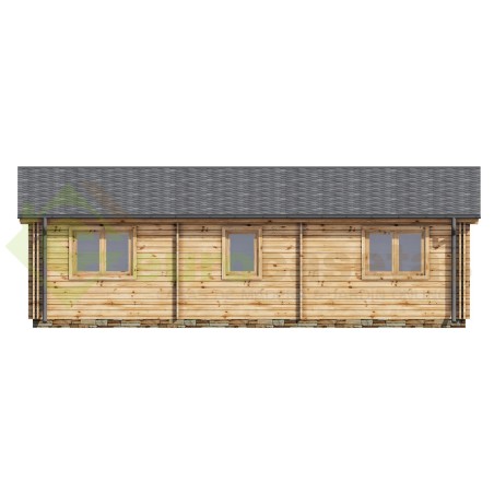 Casa de madera  "MAGDA  TWINSKIN, 74 m2 " en doble pared 44-50-44