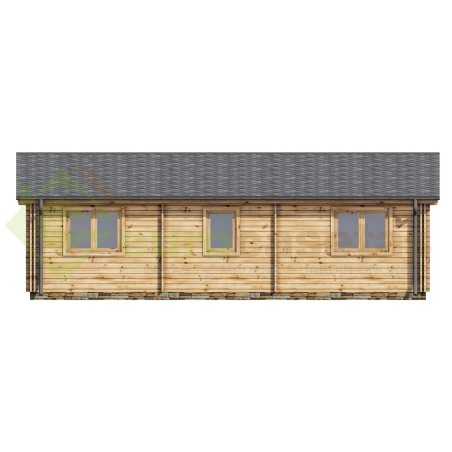 Casa de madera "MAGDA TWINSKIN, 74 m2 " en doble pared 44-50-44