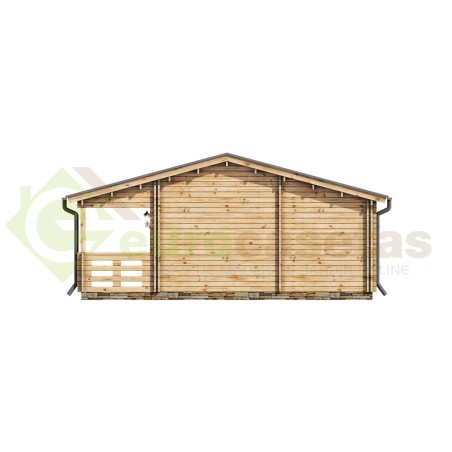 Casa de madera  "MAGDA  TWINSKIN, 74 m2 " en doble pared 44-50-44