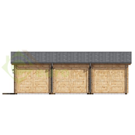 Garaje de madera   TRIO 9X6   - 44mm