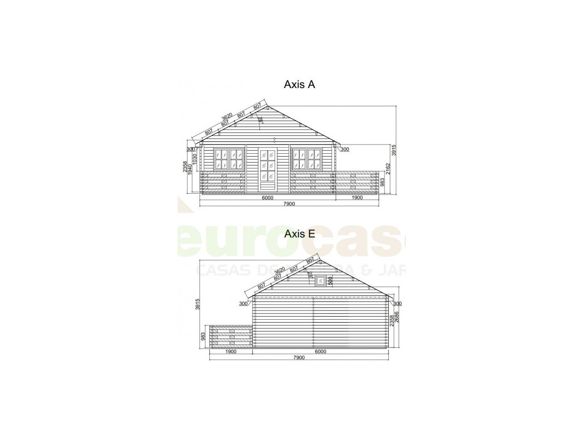 Casa de madera "ASTI" - 70 mm