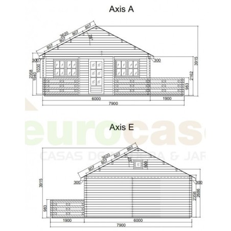 Casa de madera "ASTI" - 70 mm