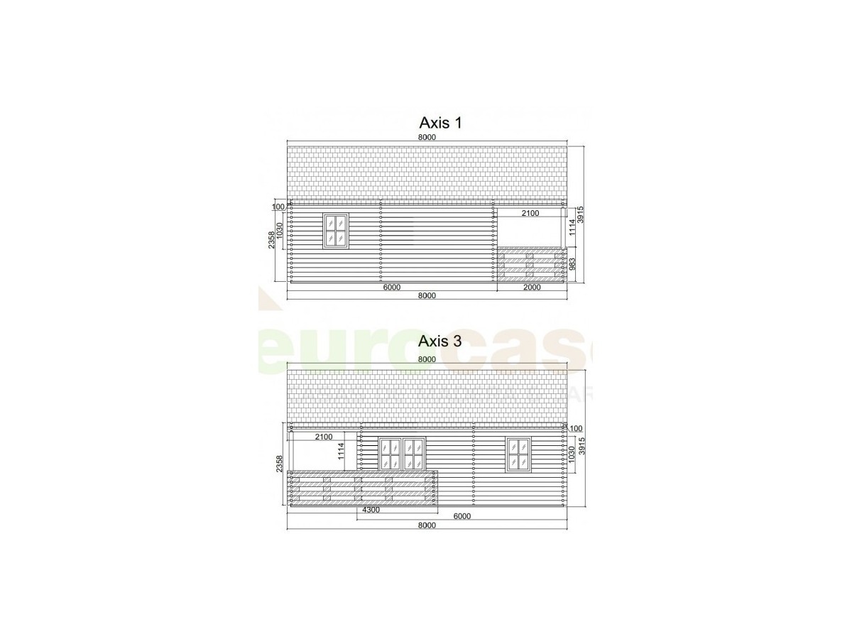 Casa de madera "ASTI" - 70 mm