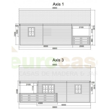 Casa de madera "ASTI" - 70 mm