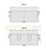 Casa de madera  "KRISTI  NORDIC, 64,9 m2" - 70 mm