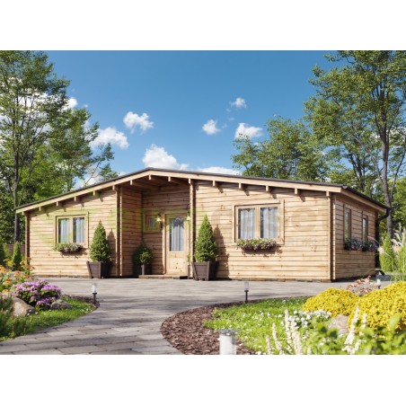 Casa de madera  "KRISTI  NORDIC, 64,9 m2" - 70 mm