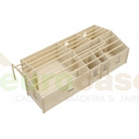 Casa de madera "MALLORCA NORDIC, 72 m2" - 70 mm