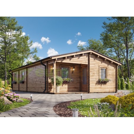 Casa de madera "MALLORCA NORDIC, 72 m2" - 70 mm