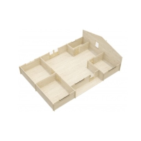 Casa de madera "NEREA NORDIC 72  m2" - 70 mm