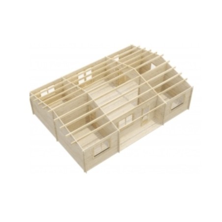Casa de madera "NEREA NORDIC 72  m2" - 70 mm