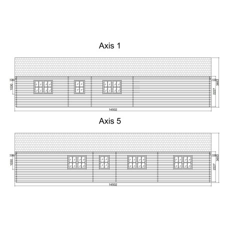 Casa de madera  "SINTRA NORDIC , 116 m2 " - 70 mm