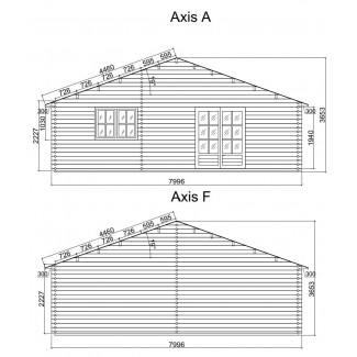 Casa de fusta "RADO" - 44mm