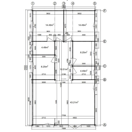 Casa de madera  "SINTRA NORDIC , 116 m2 " - 70 mm