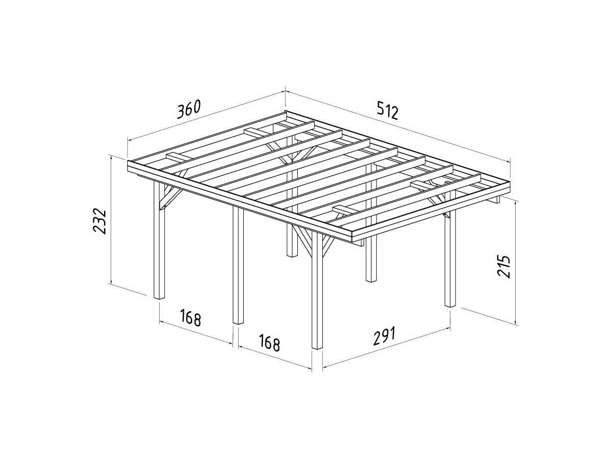 CARPORT DE MADERA KARL 11,7 m2 