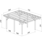 CARPORT DE MADERA KARL 11,7 m2 