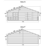 Casa de madera  "AINSA , 96 m2 + 20 m2 terraza " - 44 mm