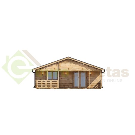 Casa de madera  "AINSA NORDIC, 96 m2 + 20 m2 terraza " - 70 mm