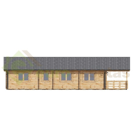 Casa de madera  "AINSA NORDIC, 96 m2 + 20 m2 terraza " - 70 mm