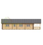 Casa de madera  "AINSA NORDIC, 96 m2 + 20 m2 terraza " - 70 mm