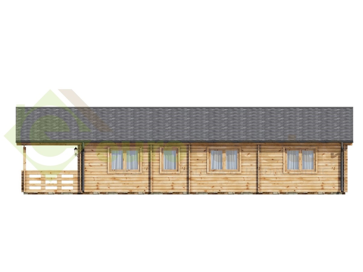 Casa de madera  "AINSA NORDIC, 96 m2 + 20 m2 terraza " - 70 mm