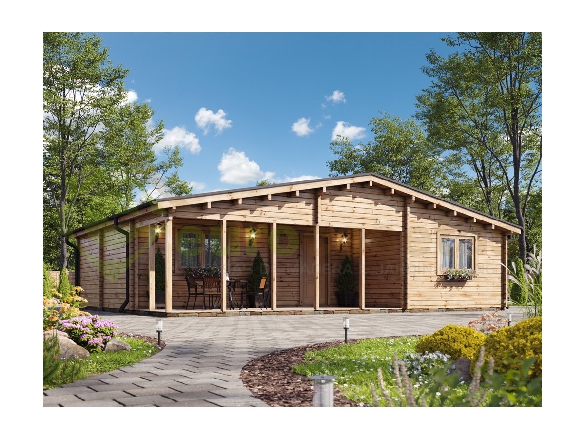 Casa de madera "JENNIFER NORDIC , 87 m2" - 70 mm