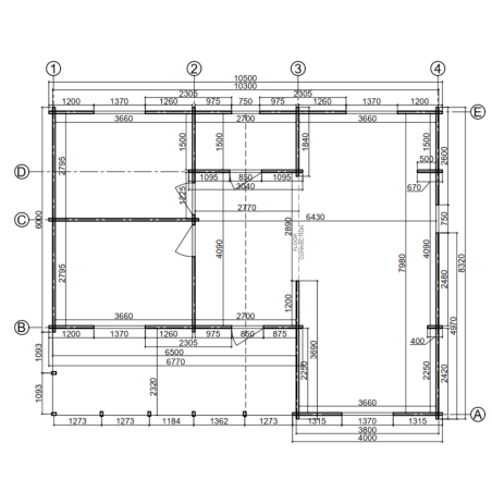 Casa de madera "JENNIFER NORDIC , 87 m2" - 70 mm