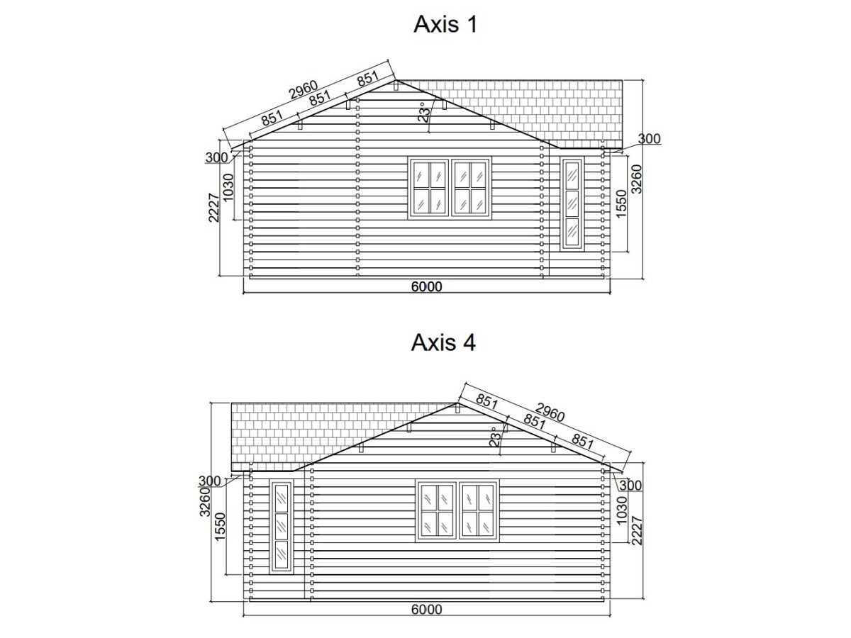 Casa de madera  "FLORIDA NORDIC , 60 m2"- 70 mm